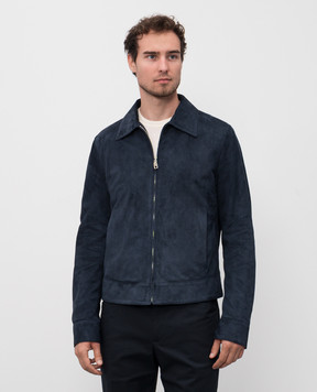 Dolce&Gabbana Blue suede jacket G9BPCLHULUU