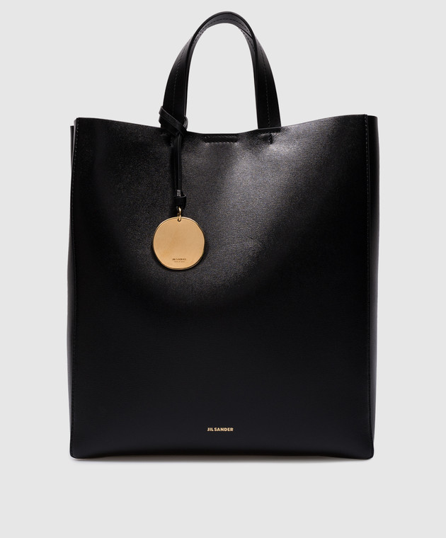 Jil Sander - Black leather tote bag with logo J07WD0090P4840