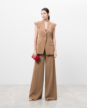 Max Mara Brown BERGAMO wool vest BERGAMO