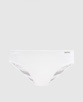 Brunello Cucinelli White swimsuit panties with a monil chain MP910VC199
