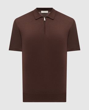 Cashmere&Whiskey Brown polo with silk and cashmere FS05