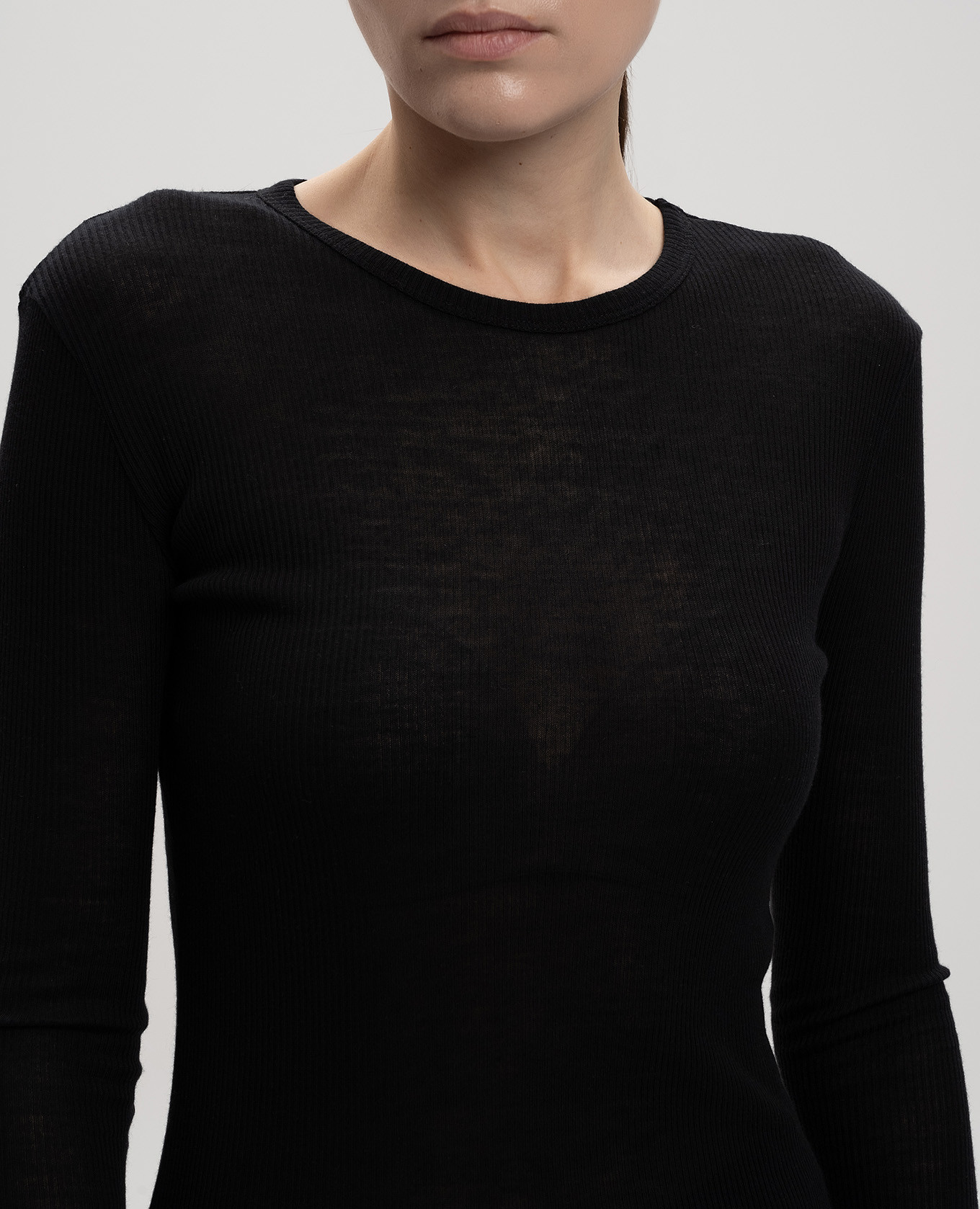 

Black ribbed long sleeve Ann Demeulemeester