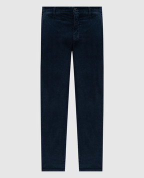 Four.Ten Blue velvet pants 223529