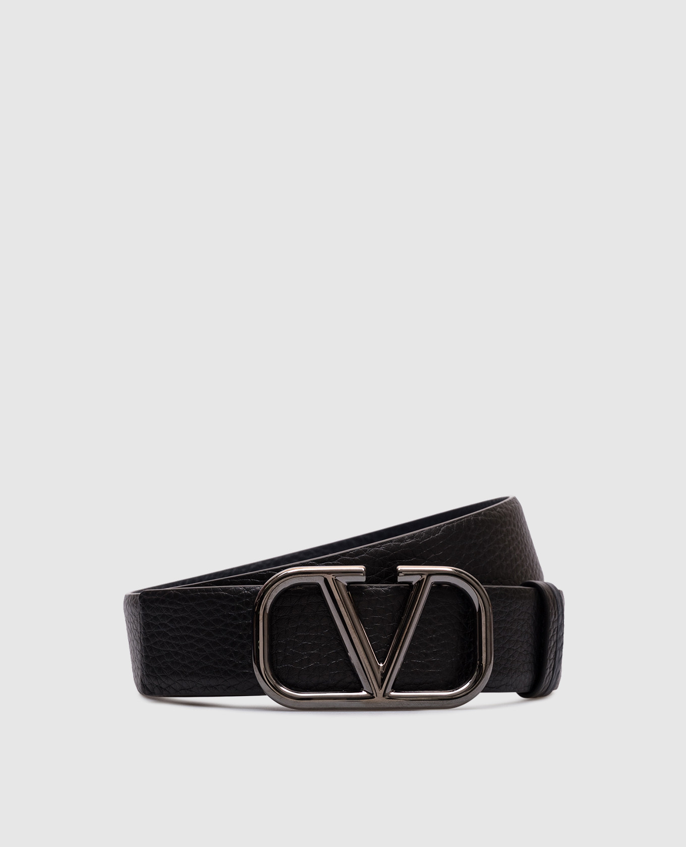 

Reversible leather belt with VLogo Signature emblem Valentino, White