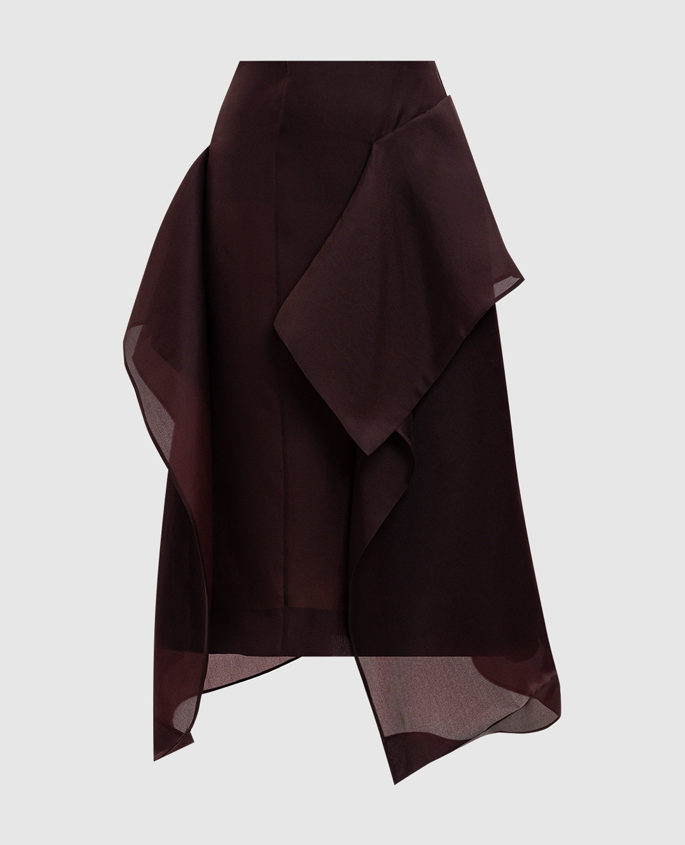 

Nina burgundy silk midi skirt Khaite