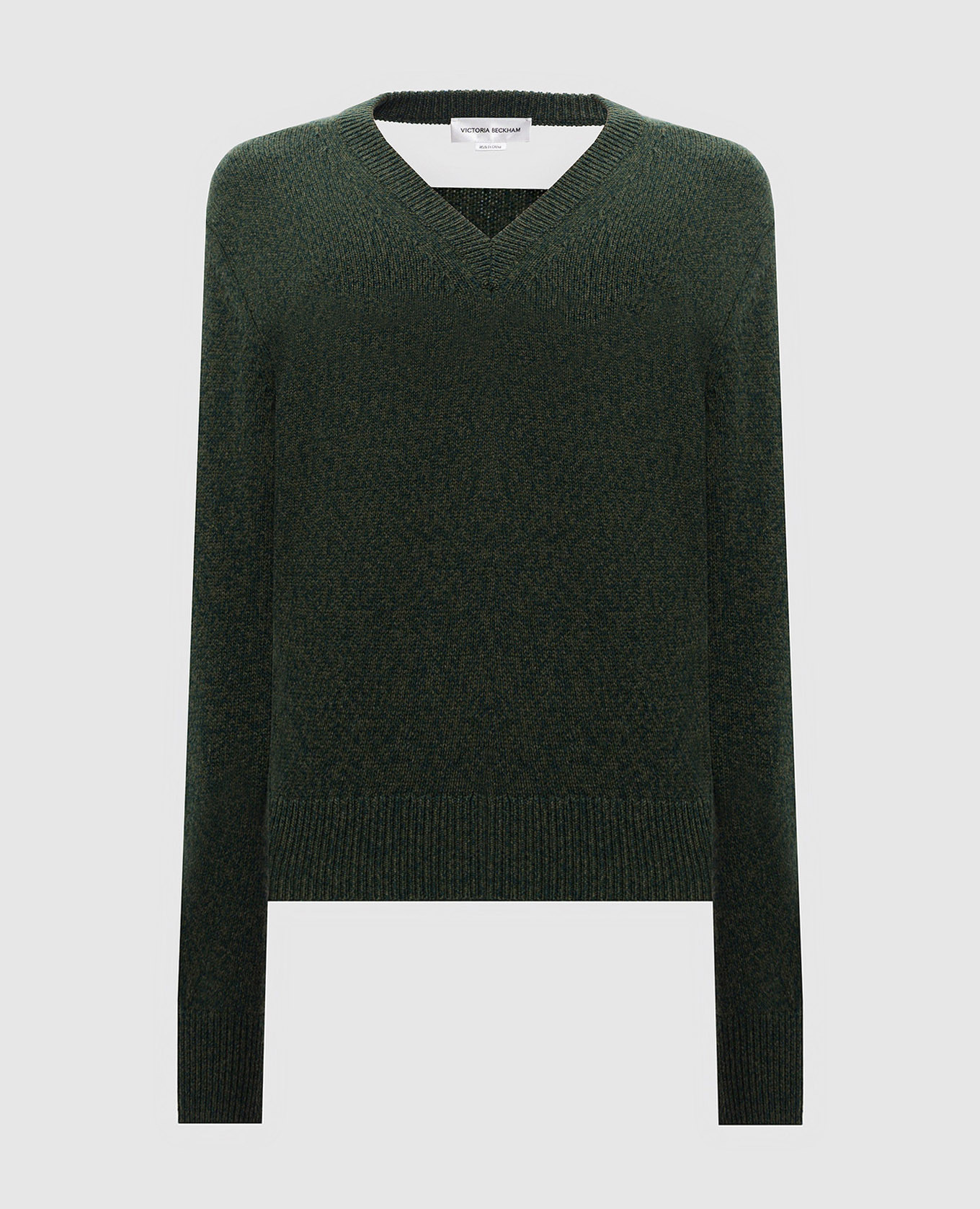 

Green melange wool and cashmere sweater Victoria Beckham