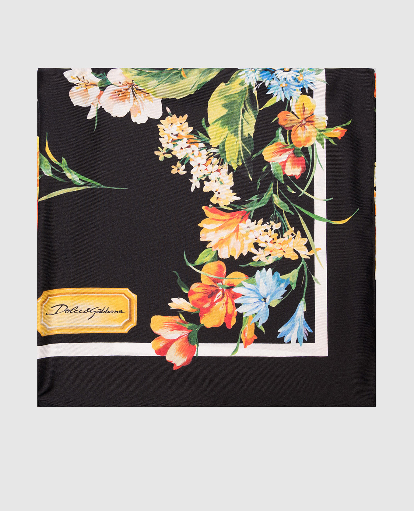 

Black printed silk scarf Dolce&Gabbana