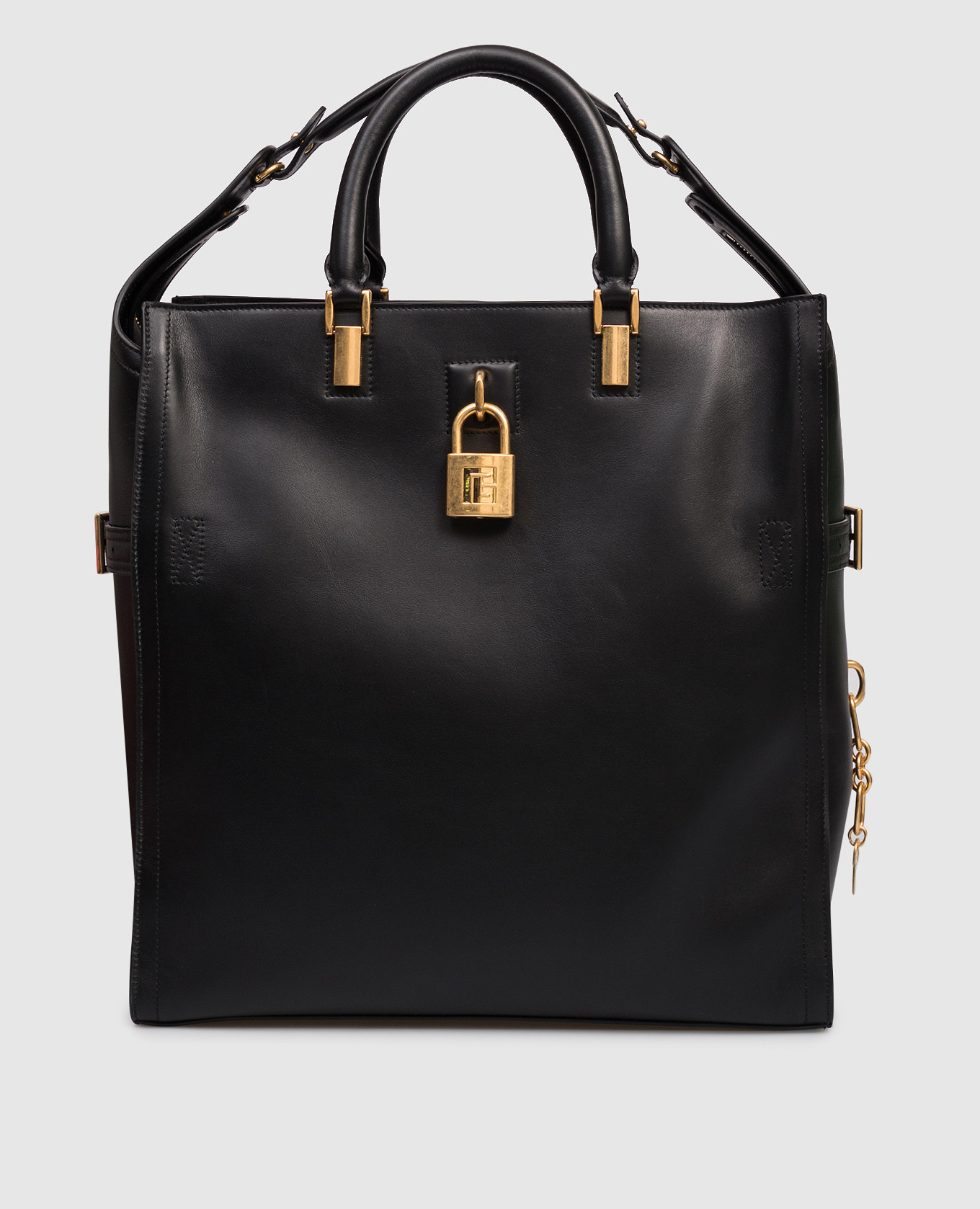 

Black leather Basket bag Balmain