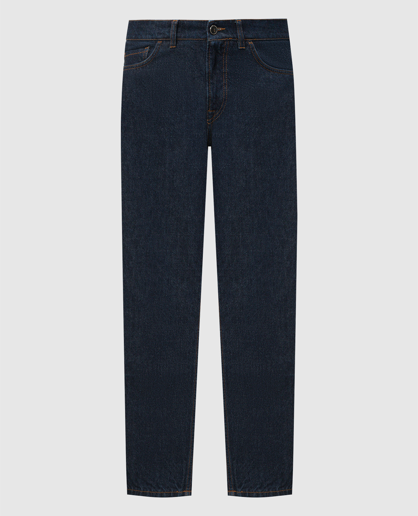 

Blue jeans with logo embroidery ISAIA