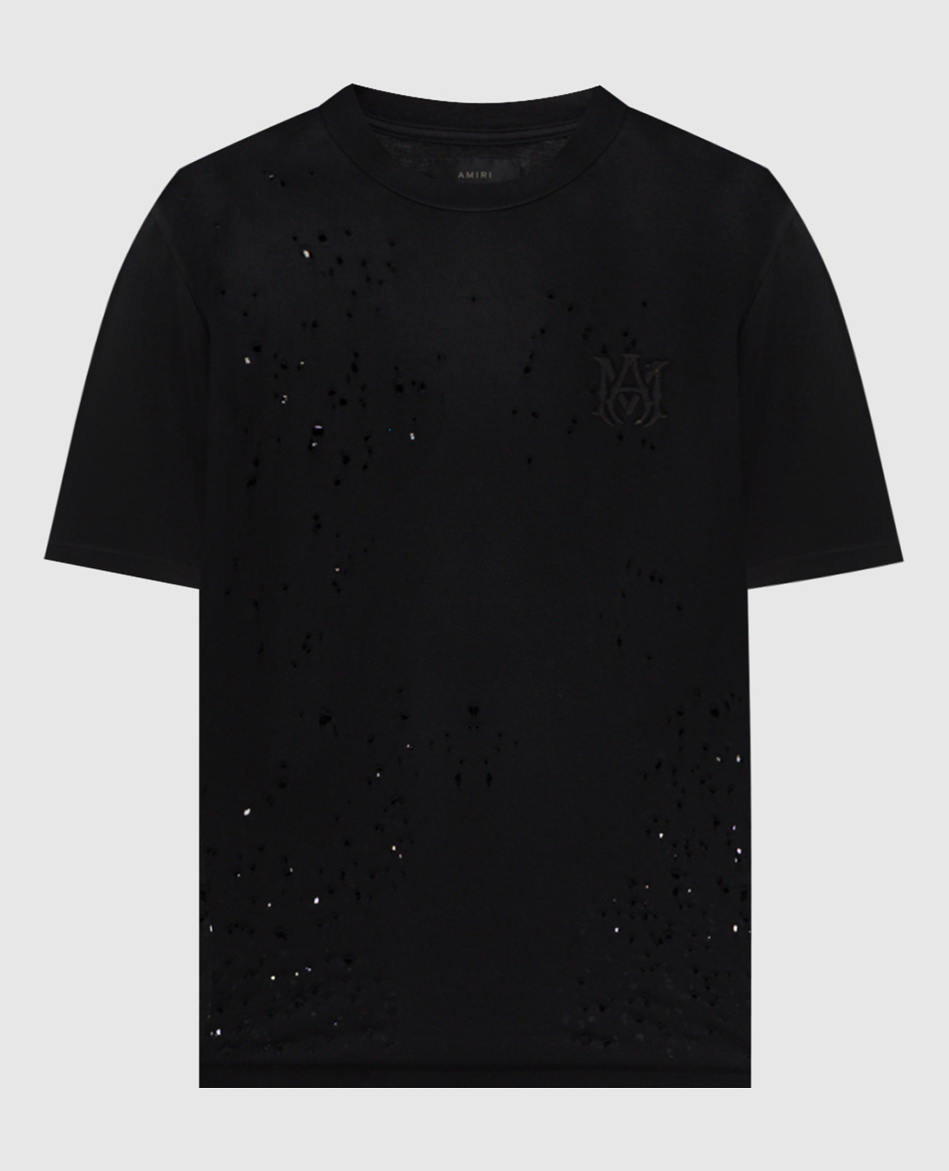 Black T-shirt with holes AMIRI