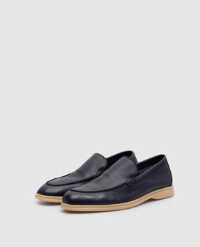 Lanciotti De Verzi Felix blue leather loafers FELIXCERVO