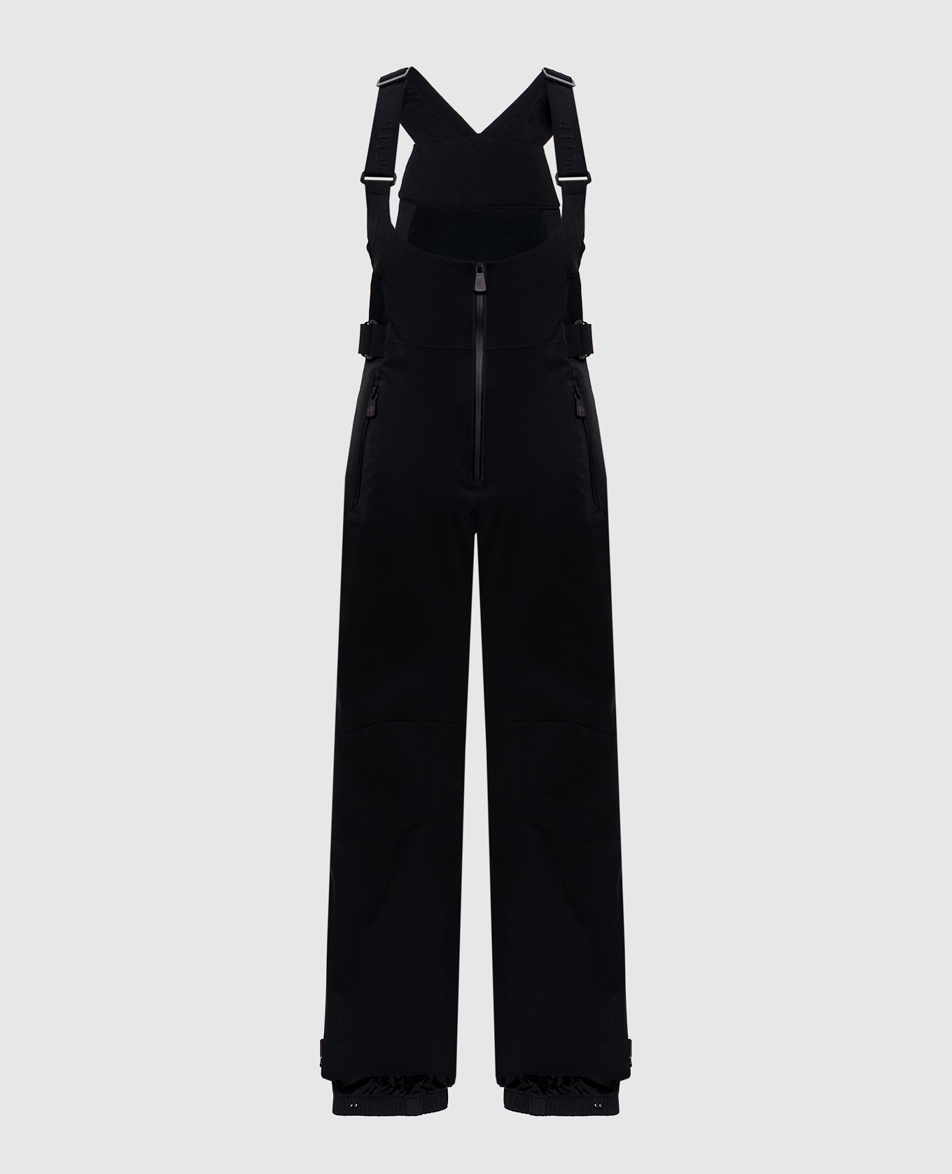 Black ski suit with logo Moncler Grenoble