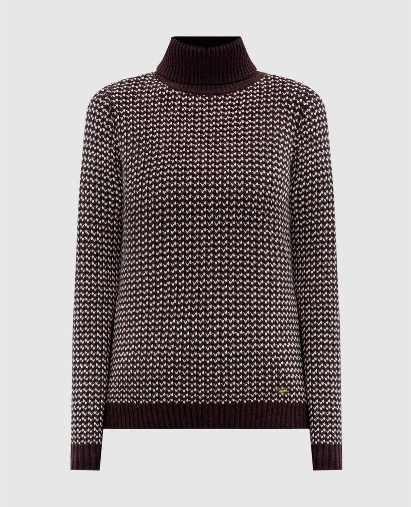 

Burgundy sweater with a contrasting pattern Enrico Mandelli