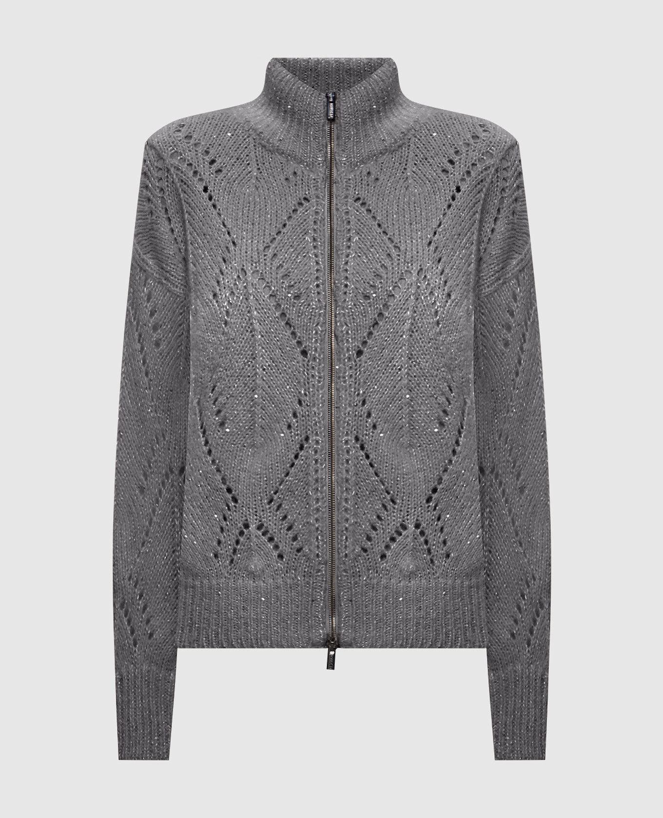 

Gray alpaca wool cardigan Peserico, Grey