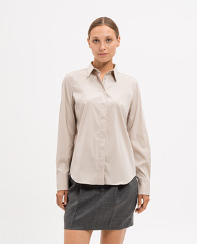 Brunello Cucinelli Beige shirt with monil chain MP091MA606