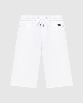 Dolce&Gabbana White shorts with logo GP0Y4TFUFNV