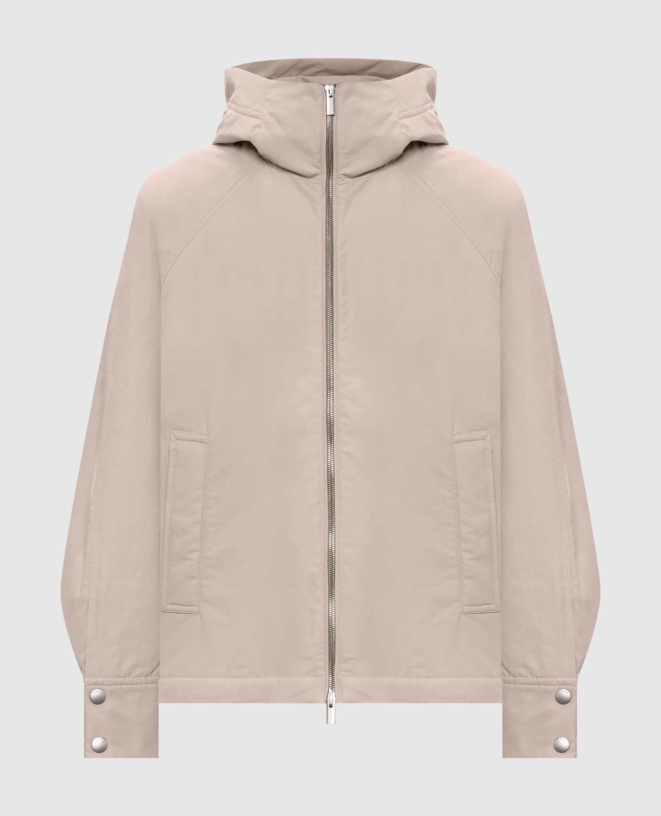 

Beige jacket with hood Peserico