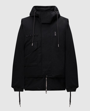 Helmut Lang Arctic Double black down jacket with removable vest O07HM402