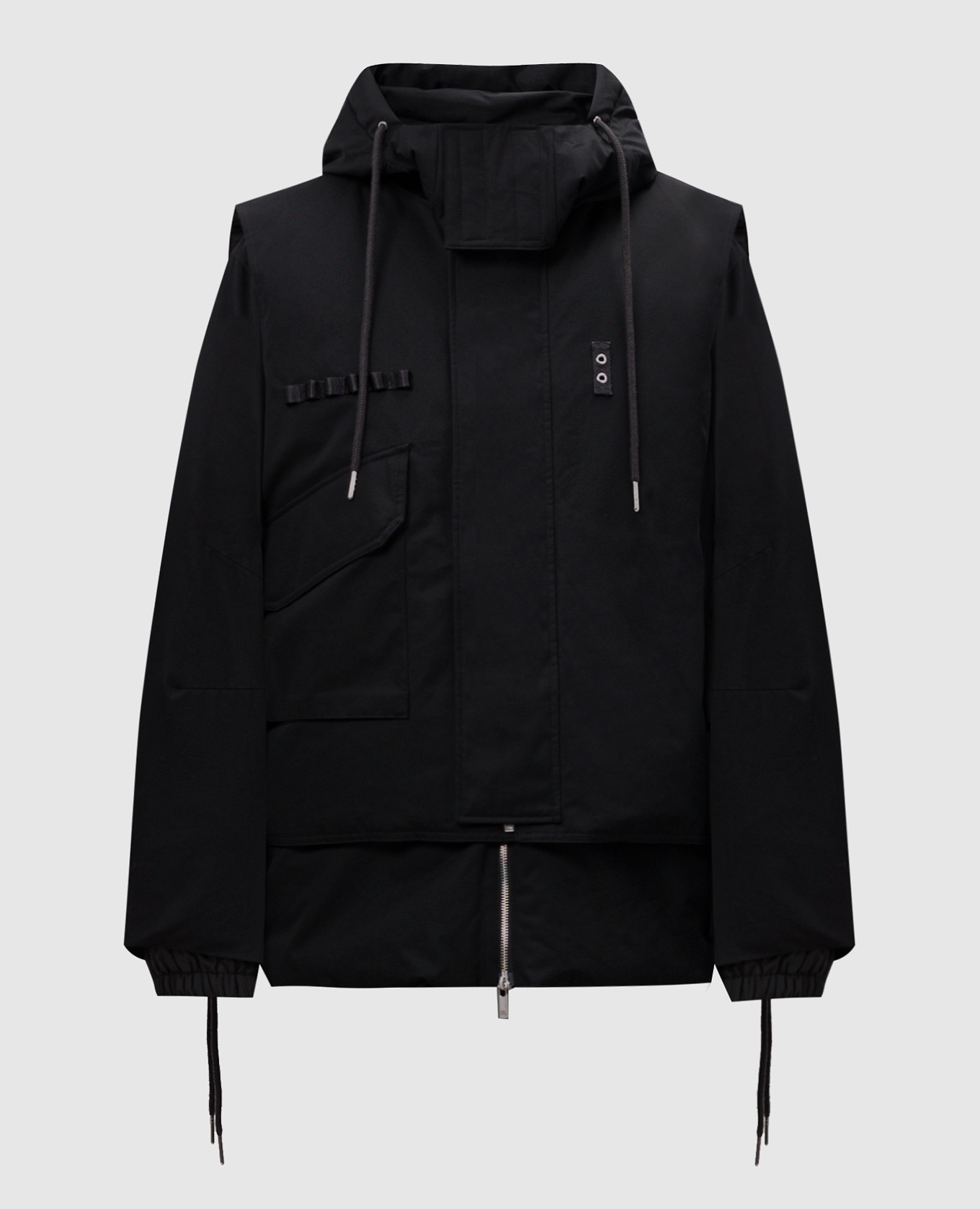 Arctic double black down jacket with removable vest helmut lang