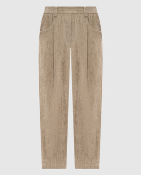 Brunello Cucinelli Beige corduroy pants MD574P8773