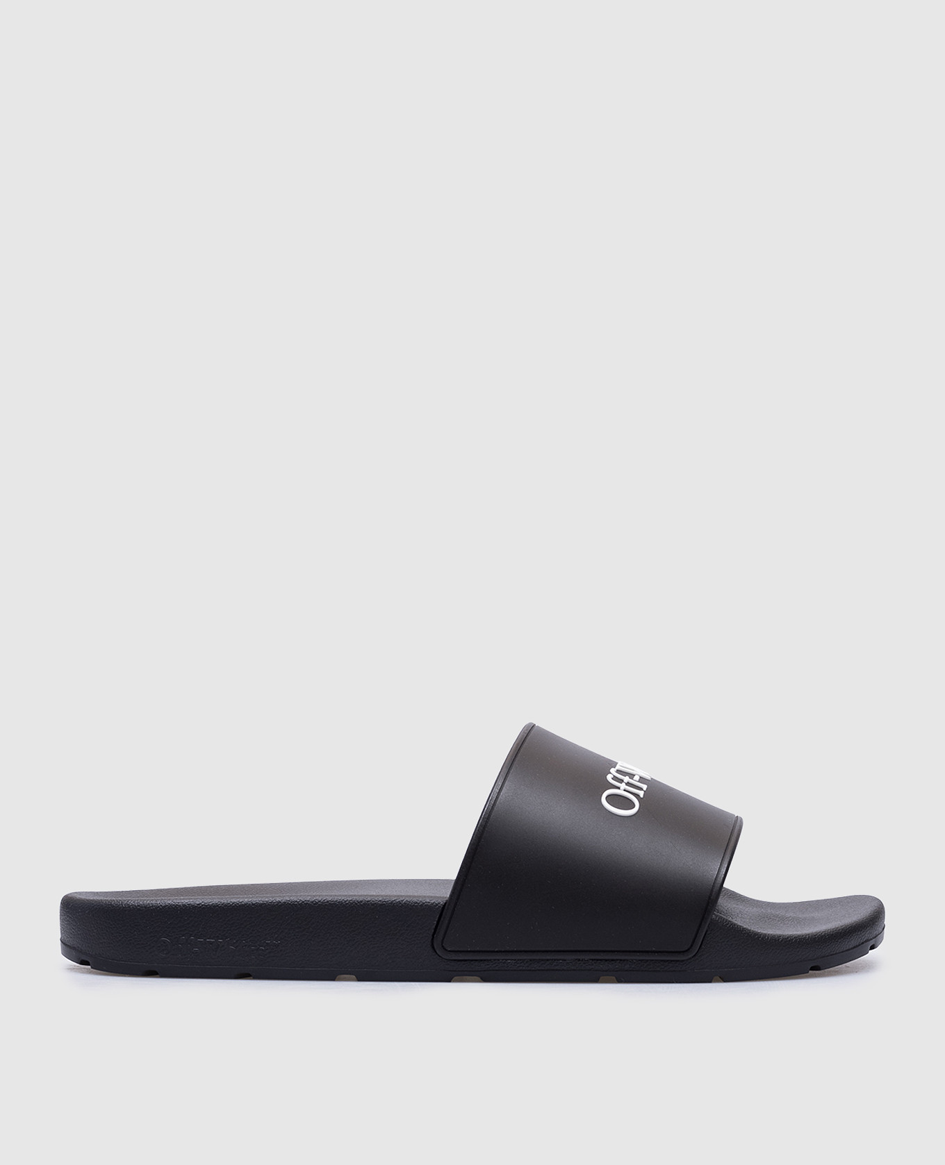 Black sliders with logo off-white