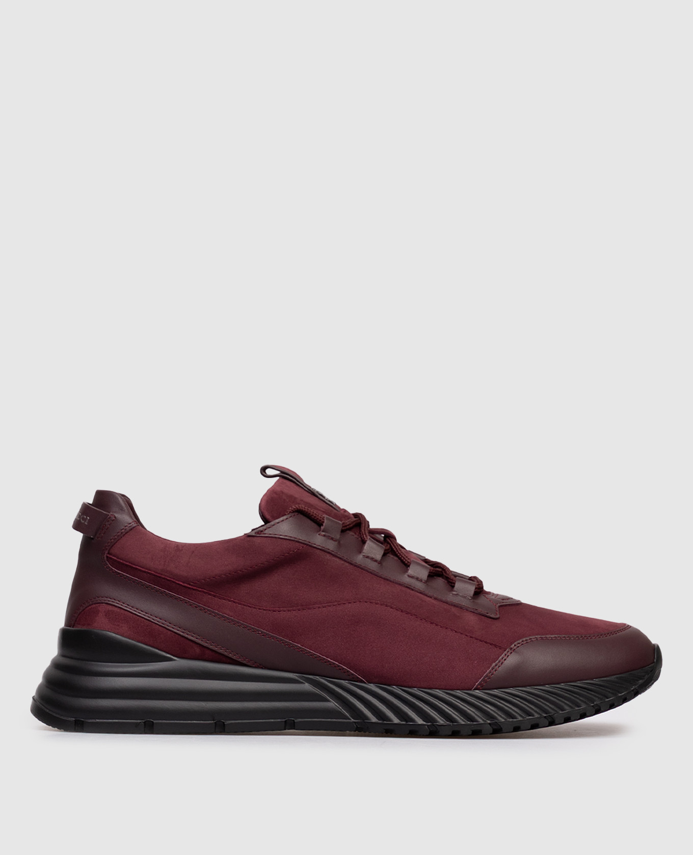 Burgundy nubuck sneakers