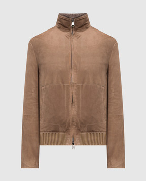 Cashmere&Whiskey Brown suede jacket 232691S964419
