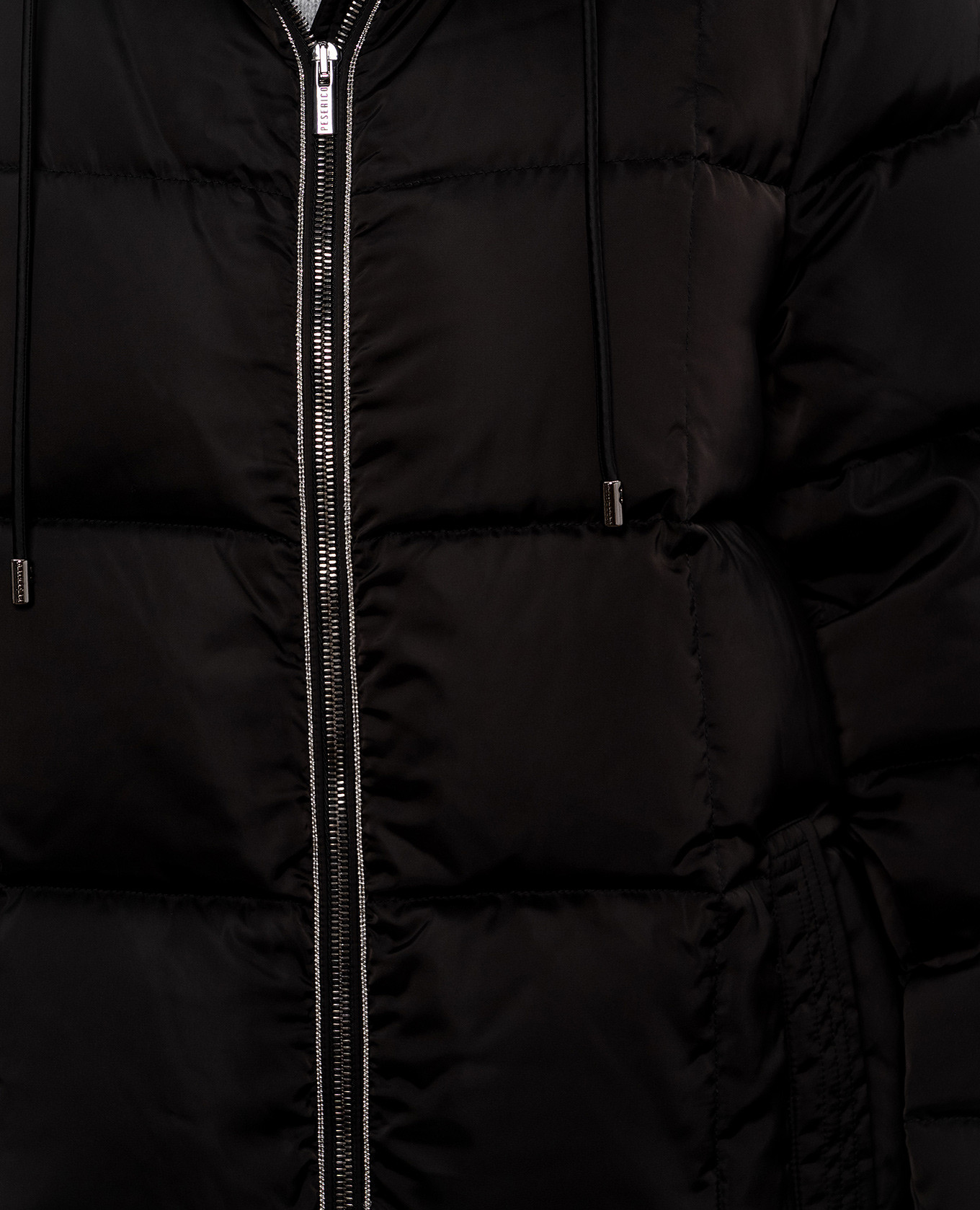 

Black quilted down jacket with monil chain Peserico