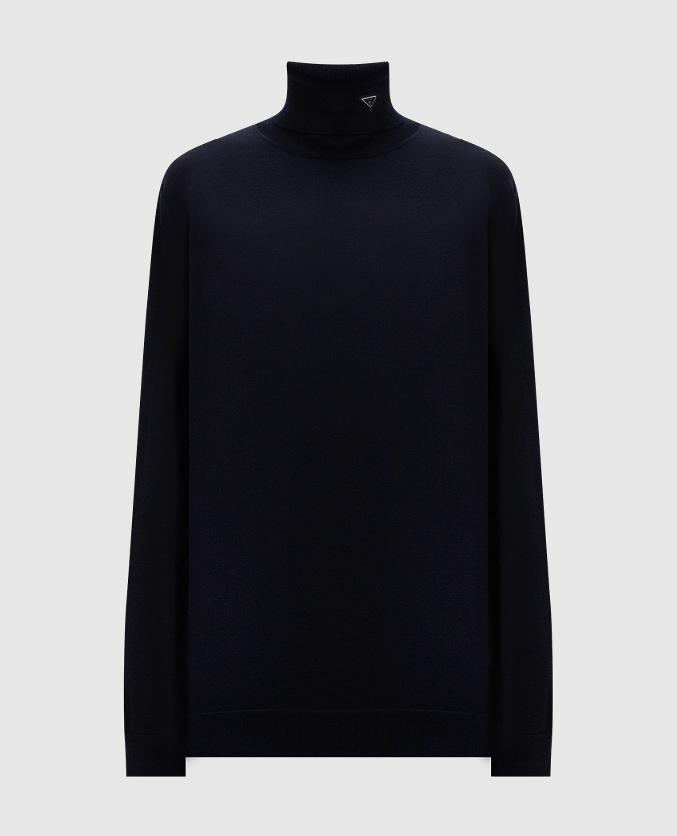

Blue wool golf with logo Prada
