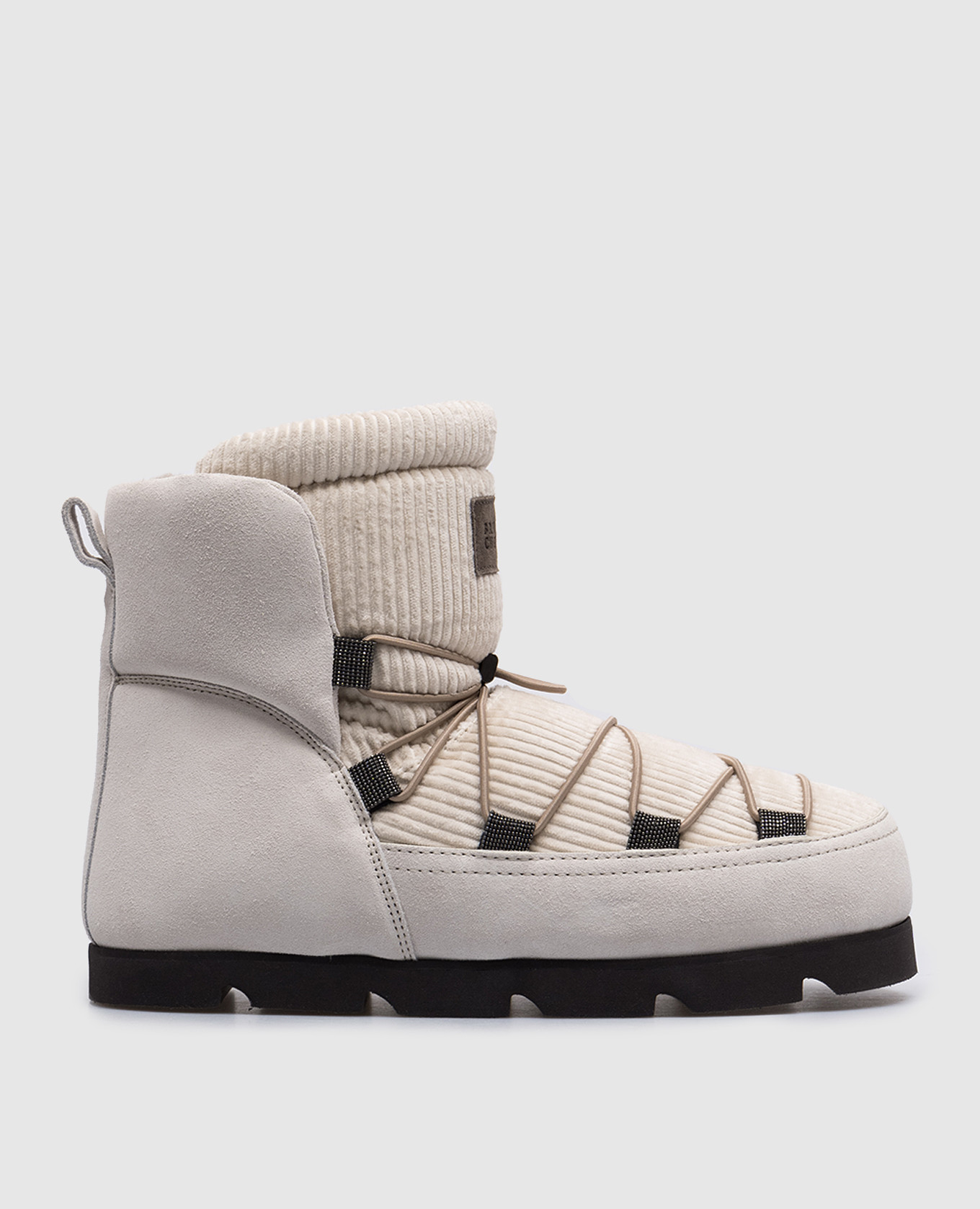 Beige suede boots brunello cucinelli