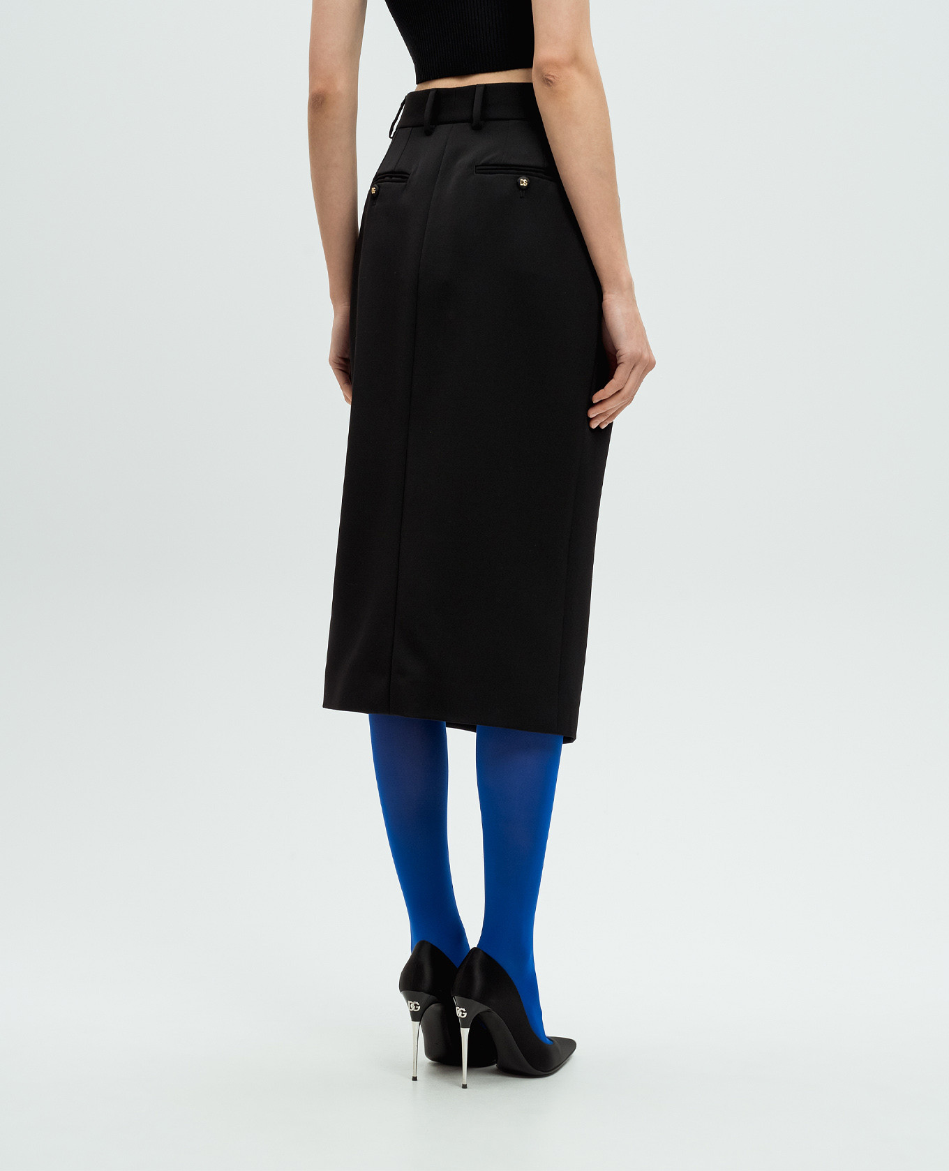 Black wool pencil skirt Dolce&Gabbana 4