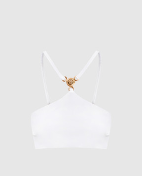 Versace White swimsuit top with emblem 10122291A08812