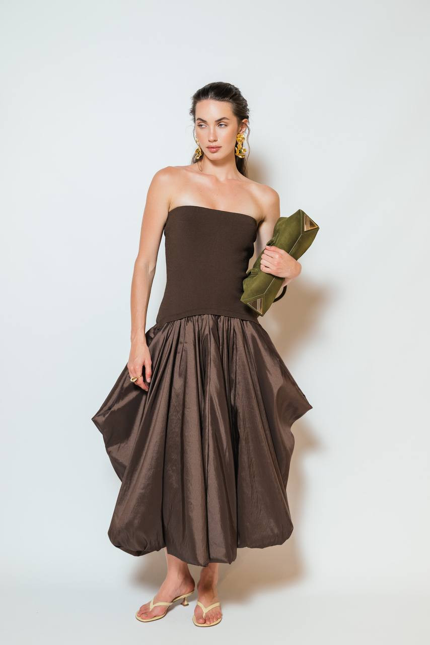 Brown midi dress Izzy Simkhai 6