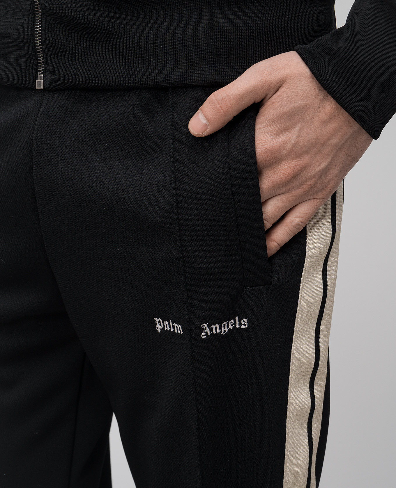 

Black sweatpants with logo embroidery Palm Angels