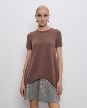Brunello Cucinelli Brown cashmere top M12116420F