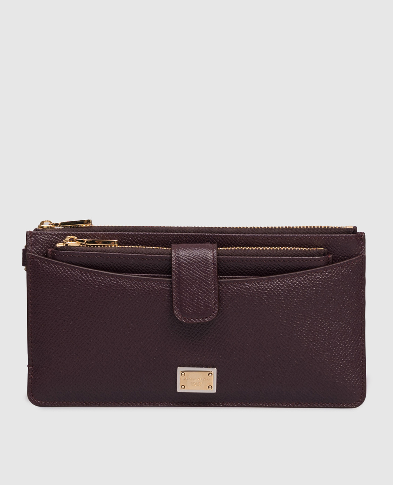 Purple leather wallet with logo Dolce&Gabbana