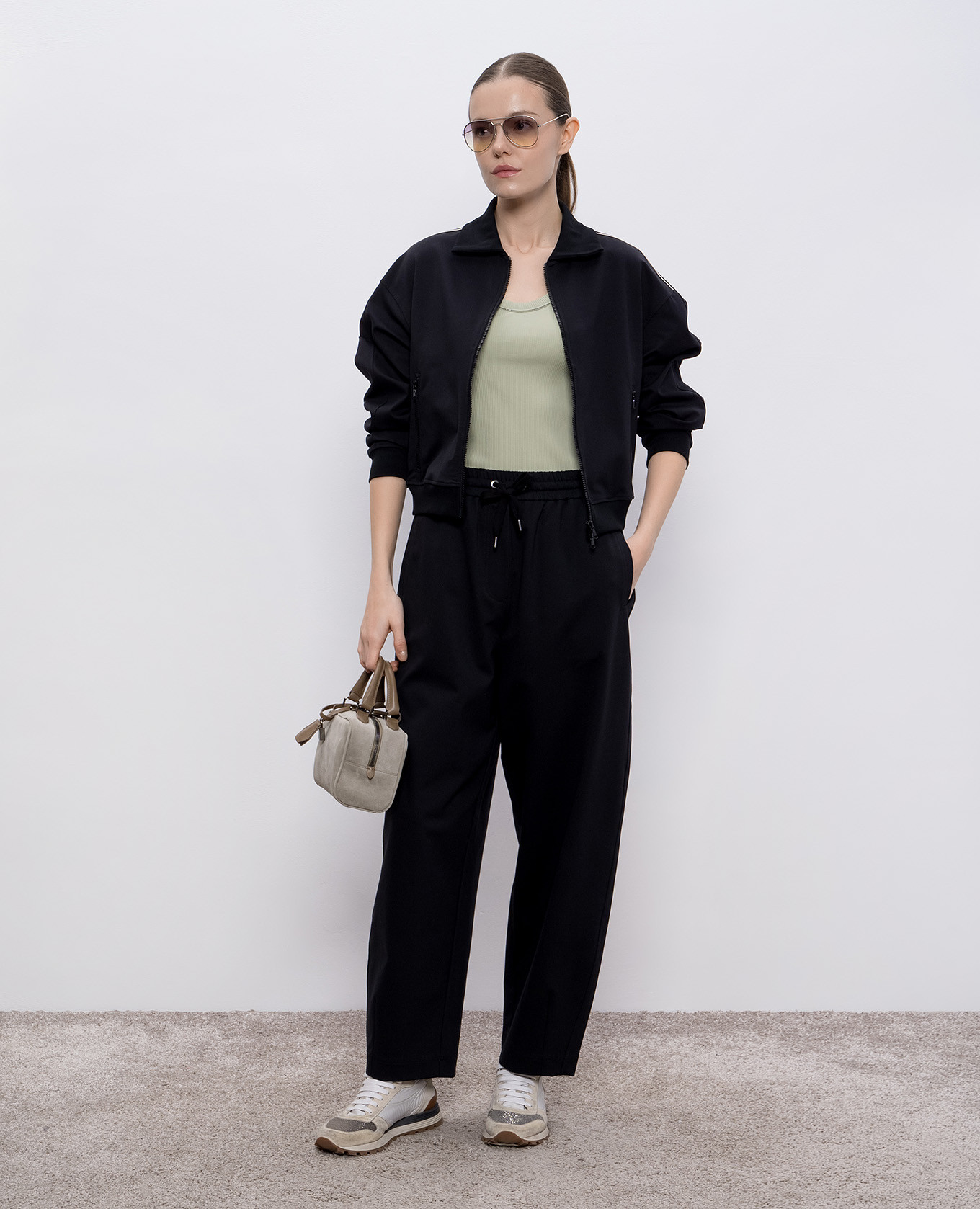 

Black sports jacket with monil chain Brunello Cucinelli