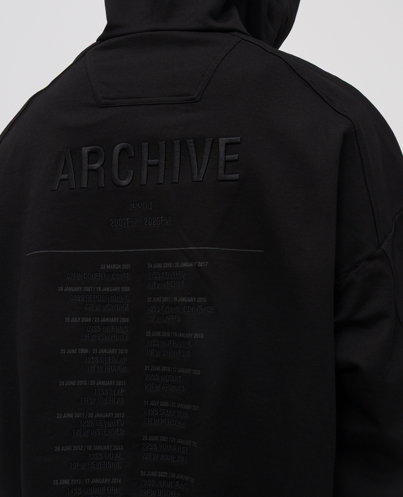 

Black hoodie ARCHIVE TOUR Juun.j