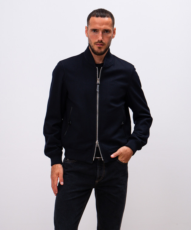 ジャケット Tom Ford Giacca Monopetto In Lana TOM FORD Men's Wool Stretch Blouson Jacket | Neiman Marcus