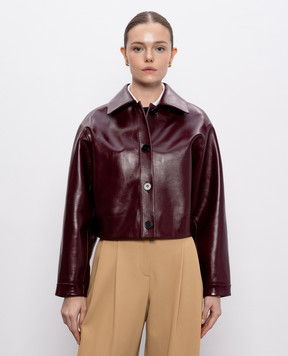 Babe Pay Pls Burgundy glossy leather jacket 2510VARNISH