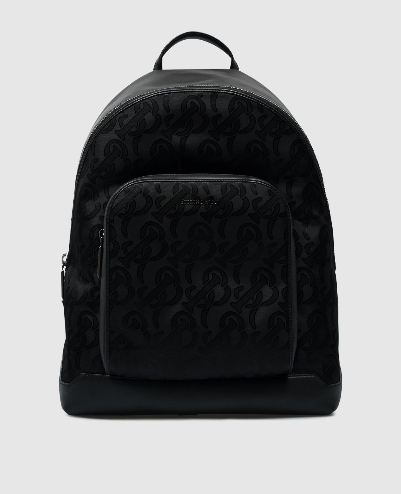 

Black combination backpack with logo Stefano Ricci