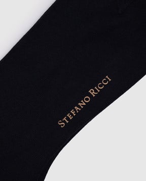 Stefano Ricci Blue socks with silk P062RI0006P062RI