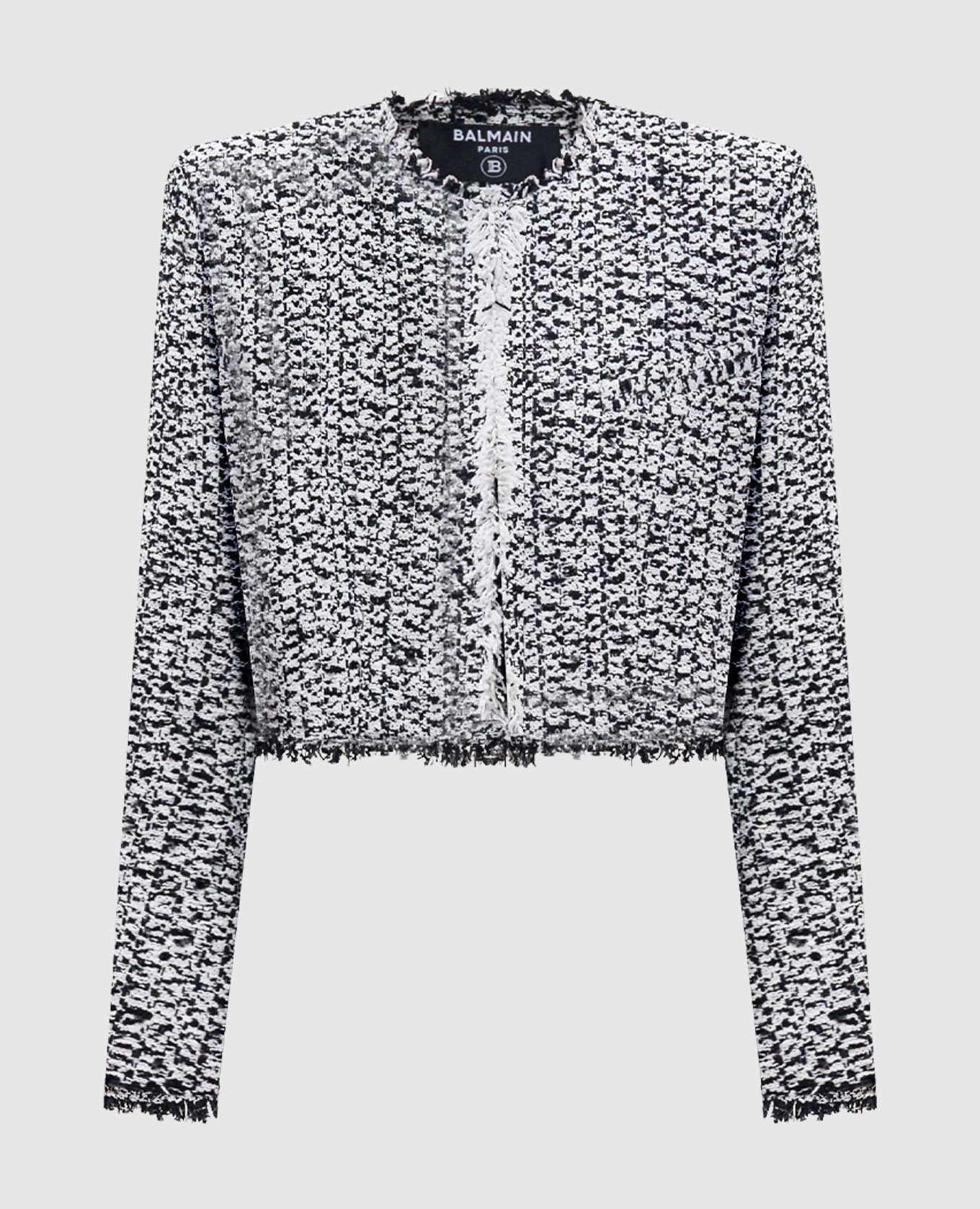 

White tweed cropped jacket Balmain
