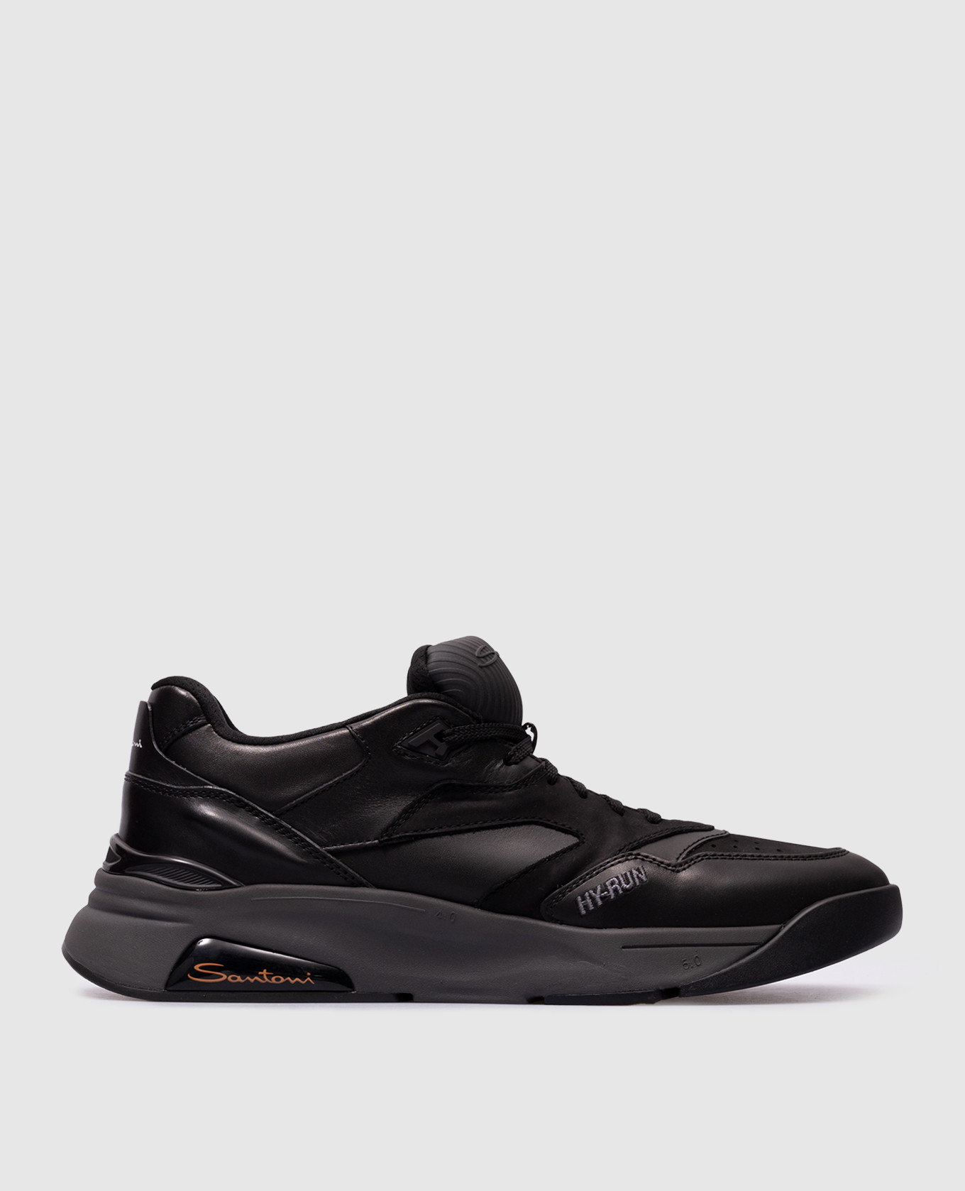 

Black leather HY-RUN sneakers Santoni
