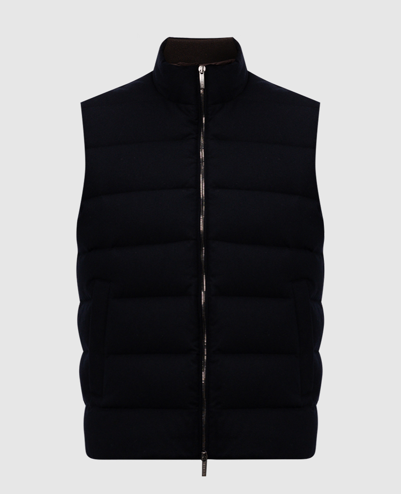 

Blue down vest with cashmere Peserico