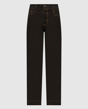 Momoni Keats black jeans with lurex 252MMOPA048252MO13A