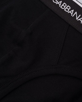 Dolce&Gabbana Children's set of black briefs with logo L4J700ON00G