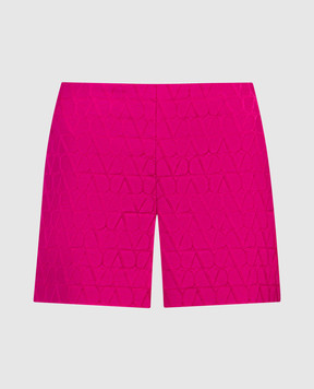 Valentino Toile Iconographe pink logo print shorts 4B3RF2R68BV