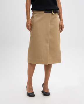 Bottega Veneta Beige midi skirt with intrecciato weave 791599V0BT0