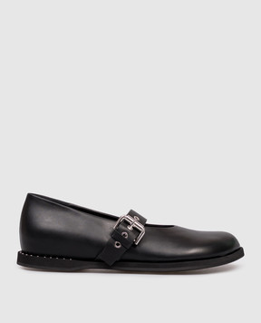 Premiata Black leather ballet flats M7151